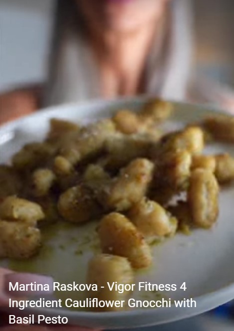 Basil Pesto Cauliflower Gnocchi